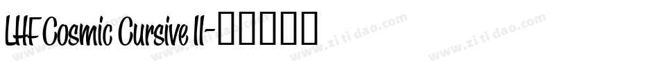 LHF Cosmic Cursive II字体转换